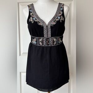RXB Brand Women’s‎ Embroidered A-Line Tank Top Medium